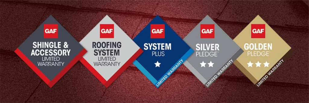 GAF offers several different warranties for their products